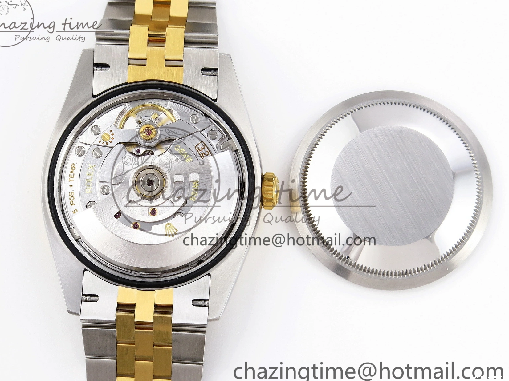 Good Copy Rolex Watches Best 904L on VS Premium Edition 1897 YG Diamonds 1:1 36 Jubilee Steel Textured SS Bracelet DateJust 126233 Dial VSF 0102